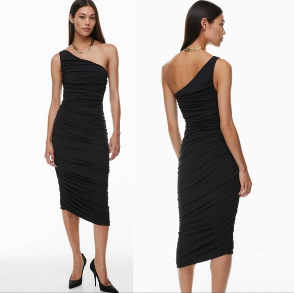 Babaton Dresses & Skirts - Ten By Babaton Body-Hugging One-Shoulder Vertigo Midi Dress ress